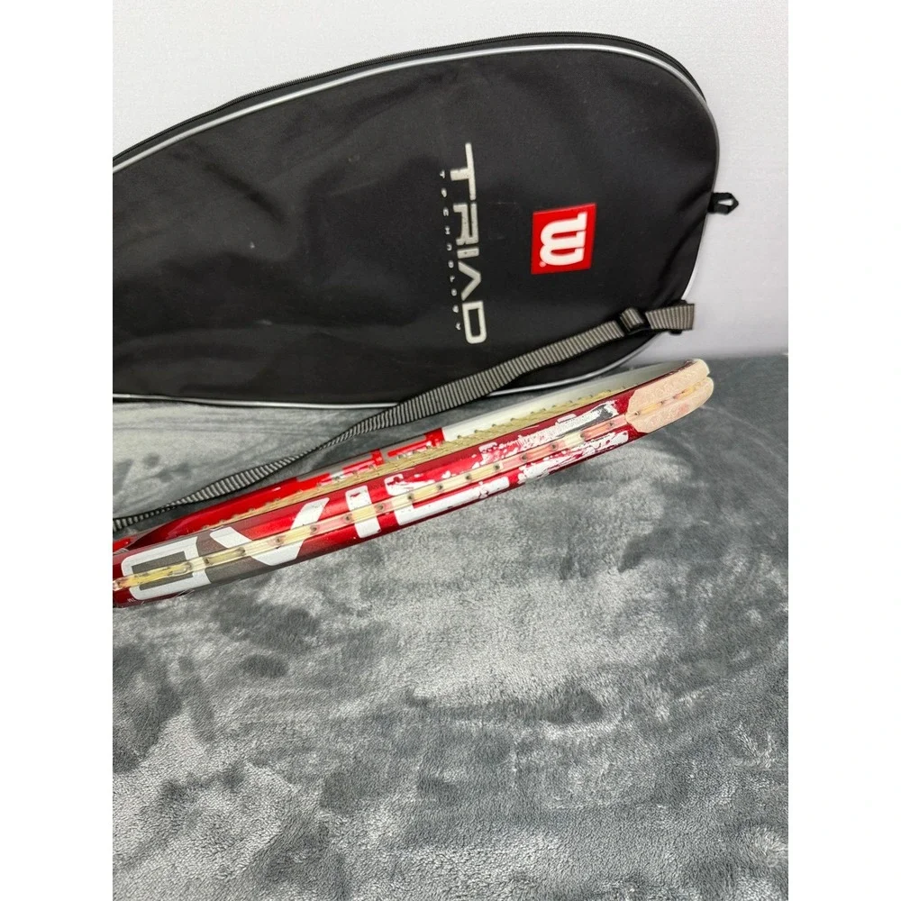 Wilson Triad Technology 125 PWR Tennis Racquet with Case‎ Red/Silver